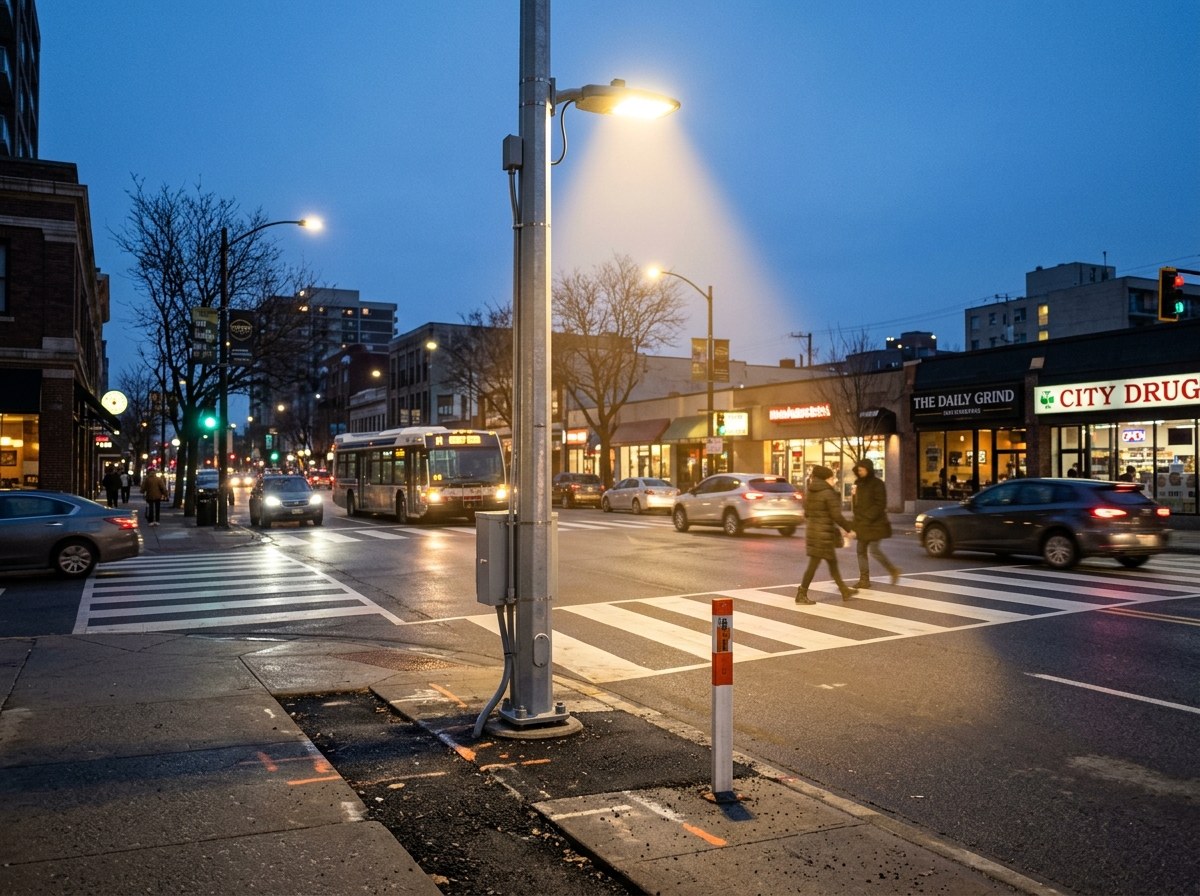 Broken Streetlight Mast Replaced - Resolved & Restored